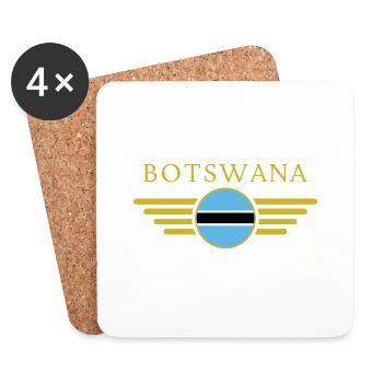 Ich liebe Botswana, Eleganz Stil Design T-Shirt - Untersetzer (4er-Set) - Weiß - Vorne