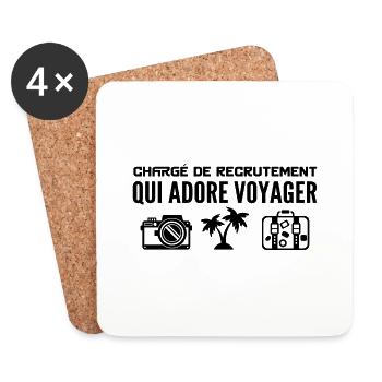 Travelers & Recruitment Manager: Passion - Coasters (set of 4) - white - Front