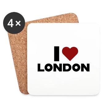 London Fan Shirt - Untersetzer (4er-Set) - Weiß - Vorne