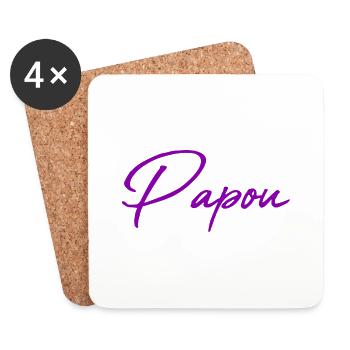 PAPUAN. DAD. FATHER'S DAY. HAPPY FATHER'S DAY - Coasters (set of 4) - white - Front