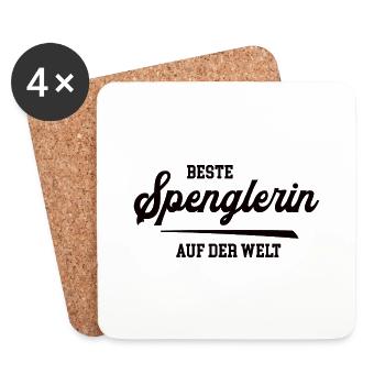 Beste Spenglerin Meisterin Chefin Spengler Frau - Untersetzer (4er-Set) - Weiß - Vorne