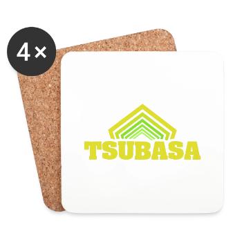 First name Tsubasa - Coasters (set of 4) - white - Front