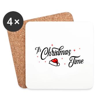 Christmas Time - Coasters (set of 4) - white - Front