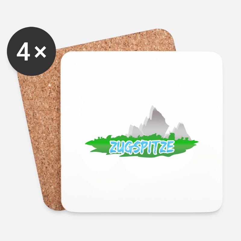 Zugspitze Zugspitze - Untersetzer (4er-Set) - Weiß