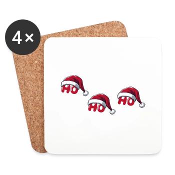 weihnachtsmann ho ho ho - Untersetzer (4er-Set) - Weiß - Vorne