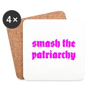 smash the patriarchy - Untersetzer (4er-Set) - Weiß - Vorne