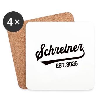 Schreiner 2025 Beruf Schreinerei Lehre Lehrling - Untersetzer (4er-Set) - Weiß - Vorne