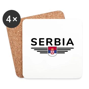 Serbien Design – Stolz und Leidenschaft - Untersetzer (4er-Set) - Weiß - Vorne