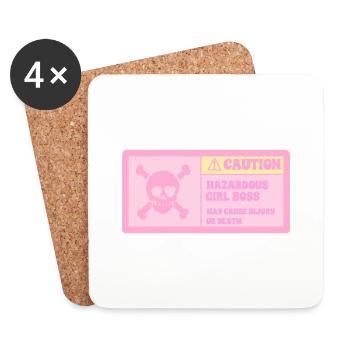 ATTENTION FEMALE CHEF - Coasters (set of 4) - white - Front