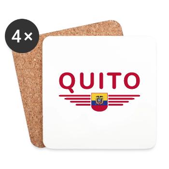 Quito Ecuador Fans T-Shirt Design - Untersetzer (4er-Set) - Weiß - Vorne