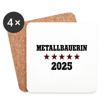 Metallbauerin Beruf Metallbauer Lehre Metallbau - Untersetzer (4er-Set) - Weiß - Vorne