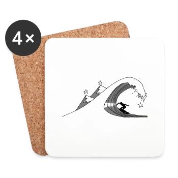 Star Surfing - Coasters (set of 4) - white - Front