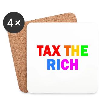Tax the rich - Untersetzer (4er-Set) - Weiß - Vorne