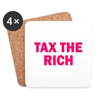 Tax the rich - Untersetzer (4er-Set) - Weiß - Vorne