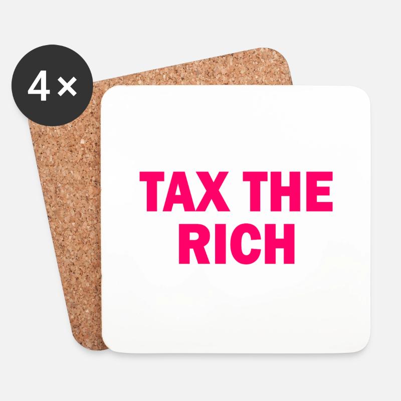 Tax the rich - Untersetzer (4er-Set) - Weiß