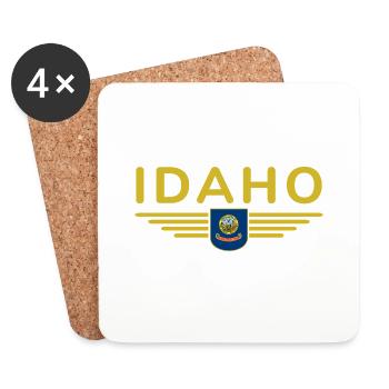 Idaho Fan T-Shirt – Nature & Adventure - Coasters (set of 4) - white - Front