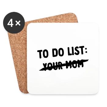 to do list for mom - Coasters (set of 4) - white - Front