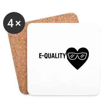 QUALITÉ E - Dessous de verre (lot de 4) - blanc - Devant