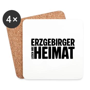 Erzgebirger lieben ihre heimat - Untersetzer (4er-Set) - Weiß - Vorne