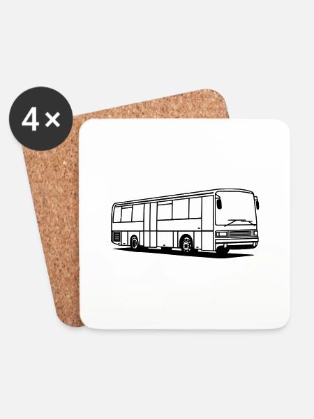 Setra S 213 UL - Untersetzer (4er-Set) - Weiß