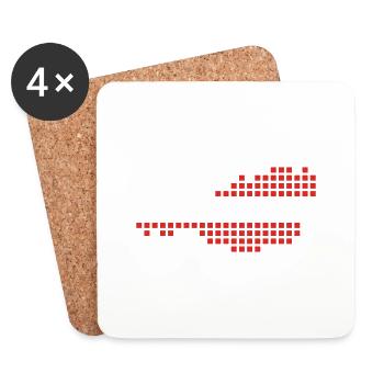 Autriche - Dessous de verre (lot de 4) - blanc - Devant