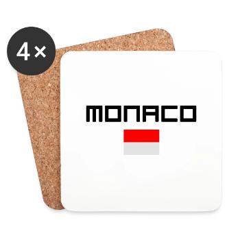 Monaco - Dessous de verre (lot de 4) - blanc - Devant