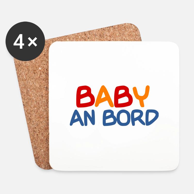 Baby - Untersetzer (4er-Set) - Weiß