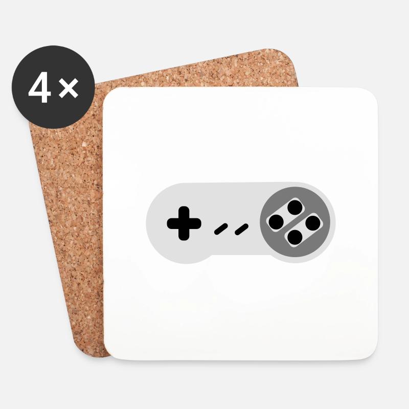 Super NES Controller - Coasters (set of 4) - white
