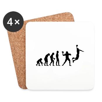 Basket-ball Evolution Basketball Basket - Dessous de verre (lot de 4) - blanc - Devant