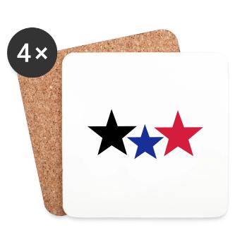 Stars - Untersetzer (4er-Set) - Weiß - Vorne
