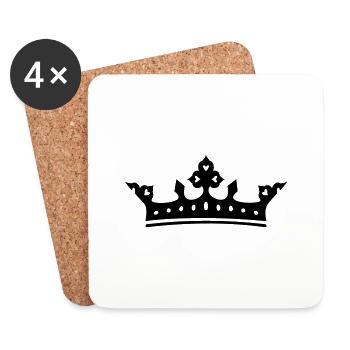 Krone / crown (1c) - Untersetzer (4er-Set) - Weiß - Vorne