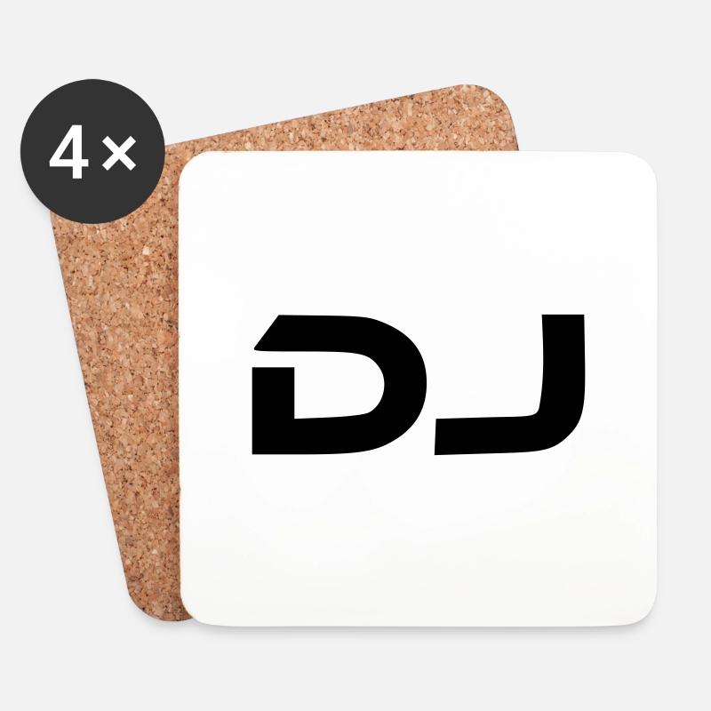 dj - Untersetzer (4er-Set) - Weiß