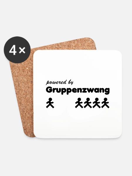 Gruppenzwang - Untersetzer (4er-Set) - Weiß