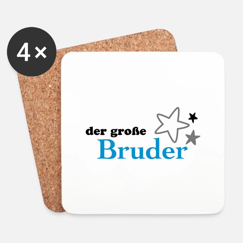 Der große Bruder - Untersetzer (4er-Set) - Weiß