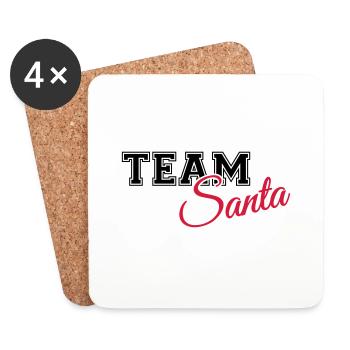 Team Santa - Untersetzer (4er-Set) - Weiß - Vorne