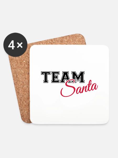 Team Santa - Untersetzer (4er-Set) - Weiß