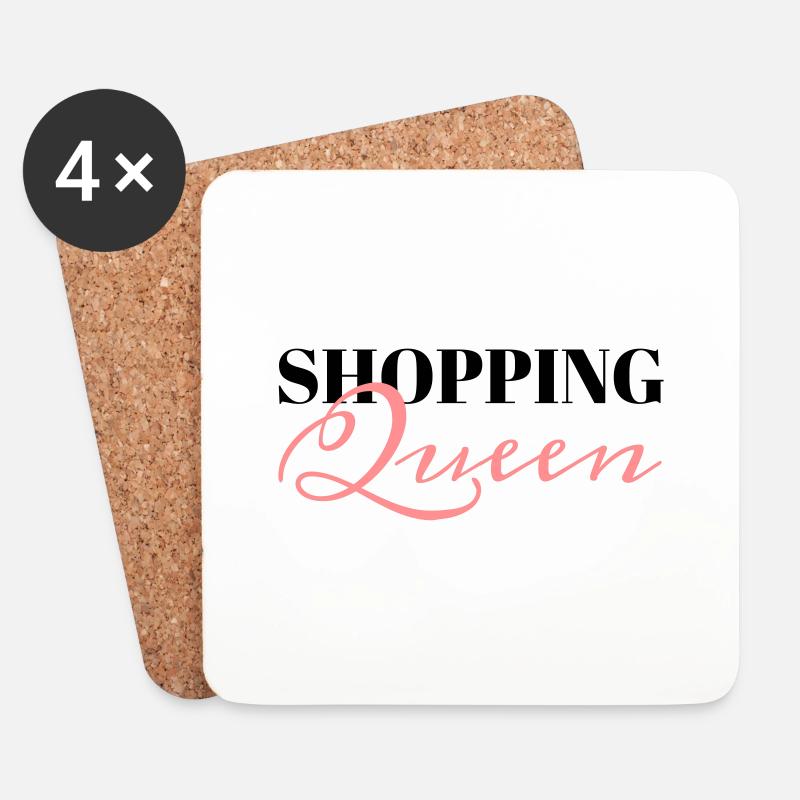 Shopping Queen - Untersetzer (4er-Set) - Weiß