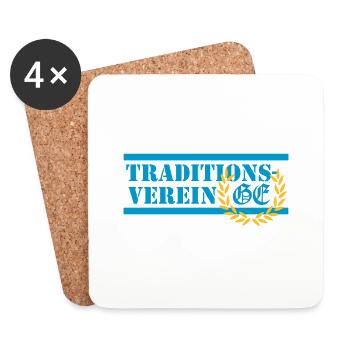 Club traditionnel - Dessous de verre (lot de 4) - blanc - Devant