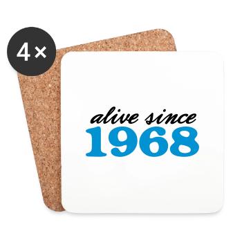alive since 1968 - Coasters (set of 4) - white - Front