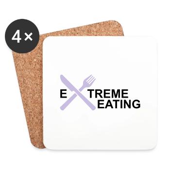 eat - Coasters (set of 4) - white - Front