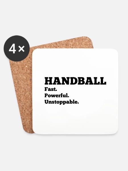 Handball - Untersetzer (4er-Set) - Weiß