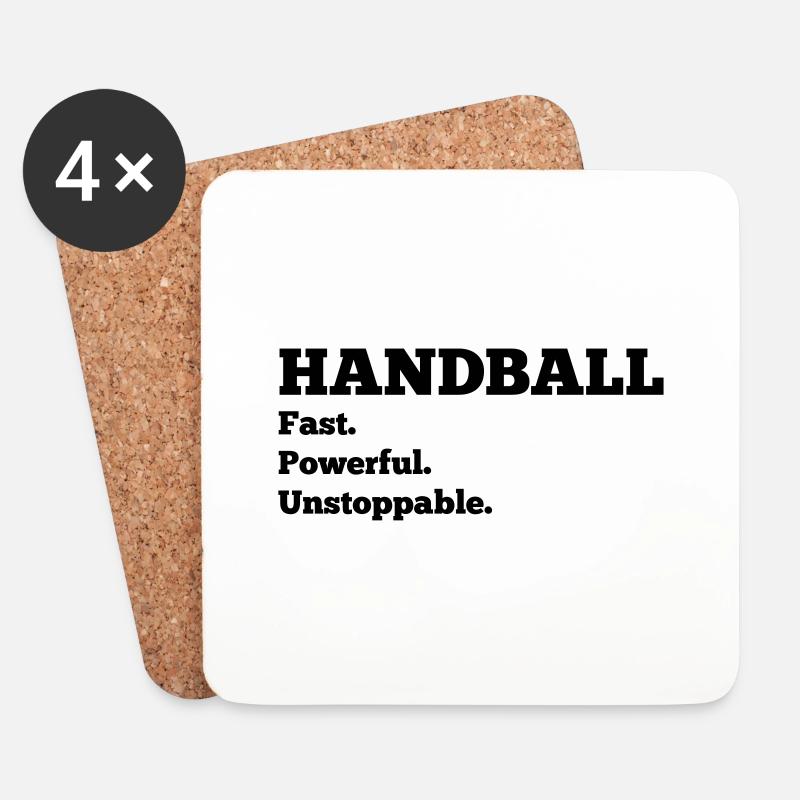 Handball - Untersetzer (4er-Set) - Weiß