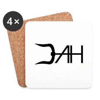 Logo AH AH - Untersetzer (4er-Set) - Weiß - Vorne