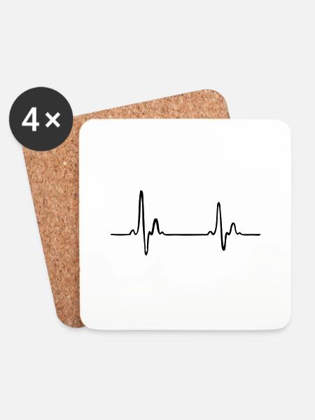 ekg profession - Untersetzer (4er-Set) - Weiß