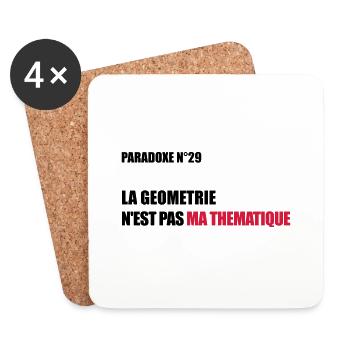 PARADOXE geometrie - Dessous de verre (lot de 4) - blanc - Devant