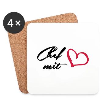 Chef - Untersetzer (4er-Set) - Weiß - Vorne