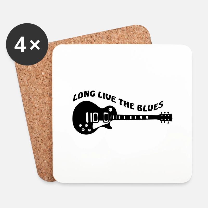 Long Live The Blues - Untersetzer (4er-Set) - Weiß