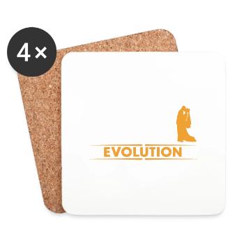 Mariage - evolution - Dessous de verre (lot de 4) - blanc - Devant