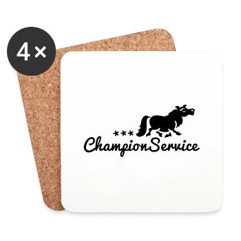 Champion Service - Turniertrottel - Untersetzer (4er-Set) - Weiß - Vorne