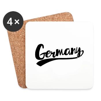 germany - deutschland Schriftzug - Untersetzer (4er-Set) - Weiß - Vorne